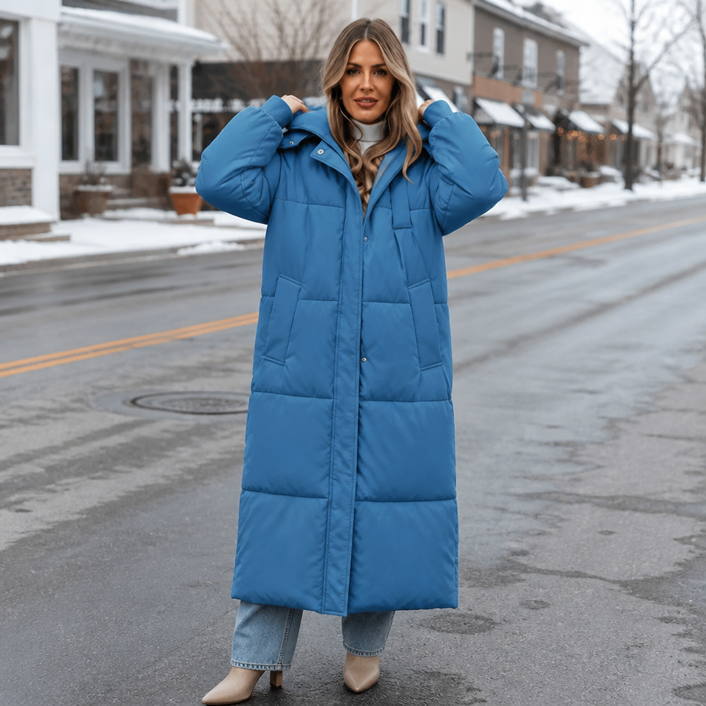 Elise | Manteau d'hiver long et élégant pour femmes avec capuche