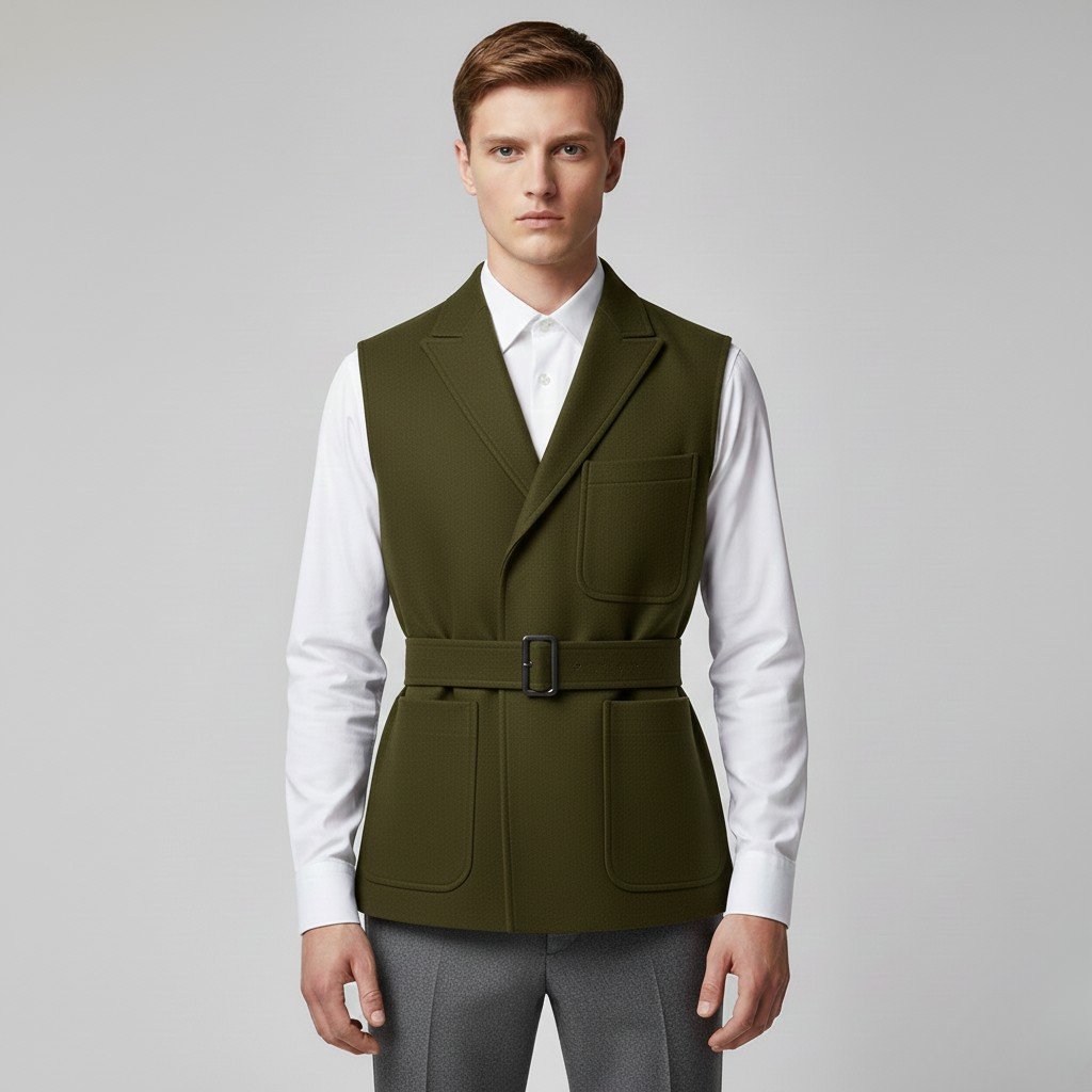 Gilet utilitaire ajusté à ceinture