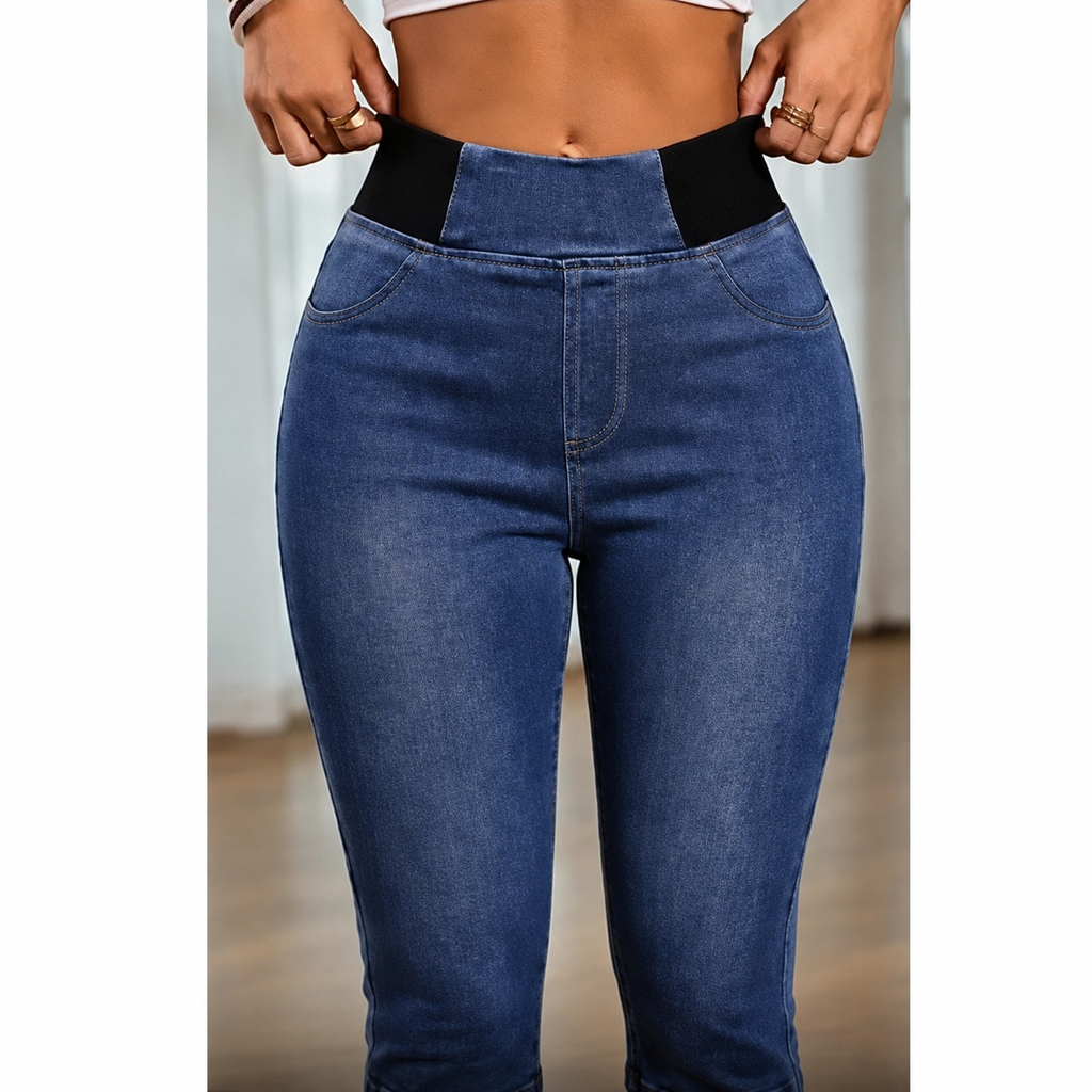 Raiya | Jeans Capri taille haute slim