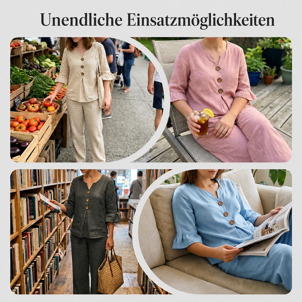 Breafie | Ensemble à manches volantées et pantalon large