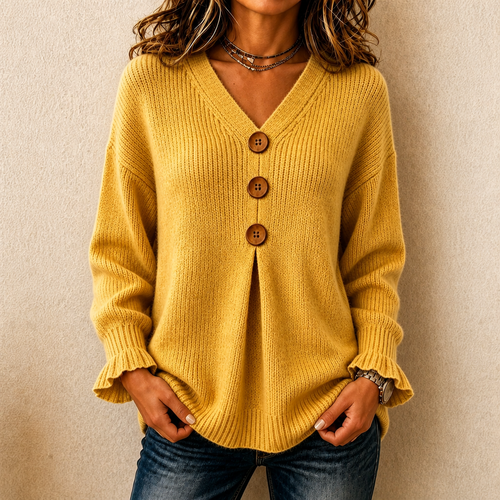 Emily | Pull en Tricot Élégant et Confortable pour Femmes avec Décolleté en V