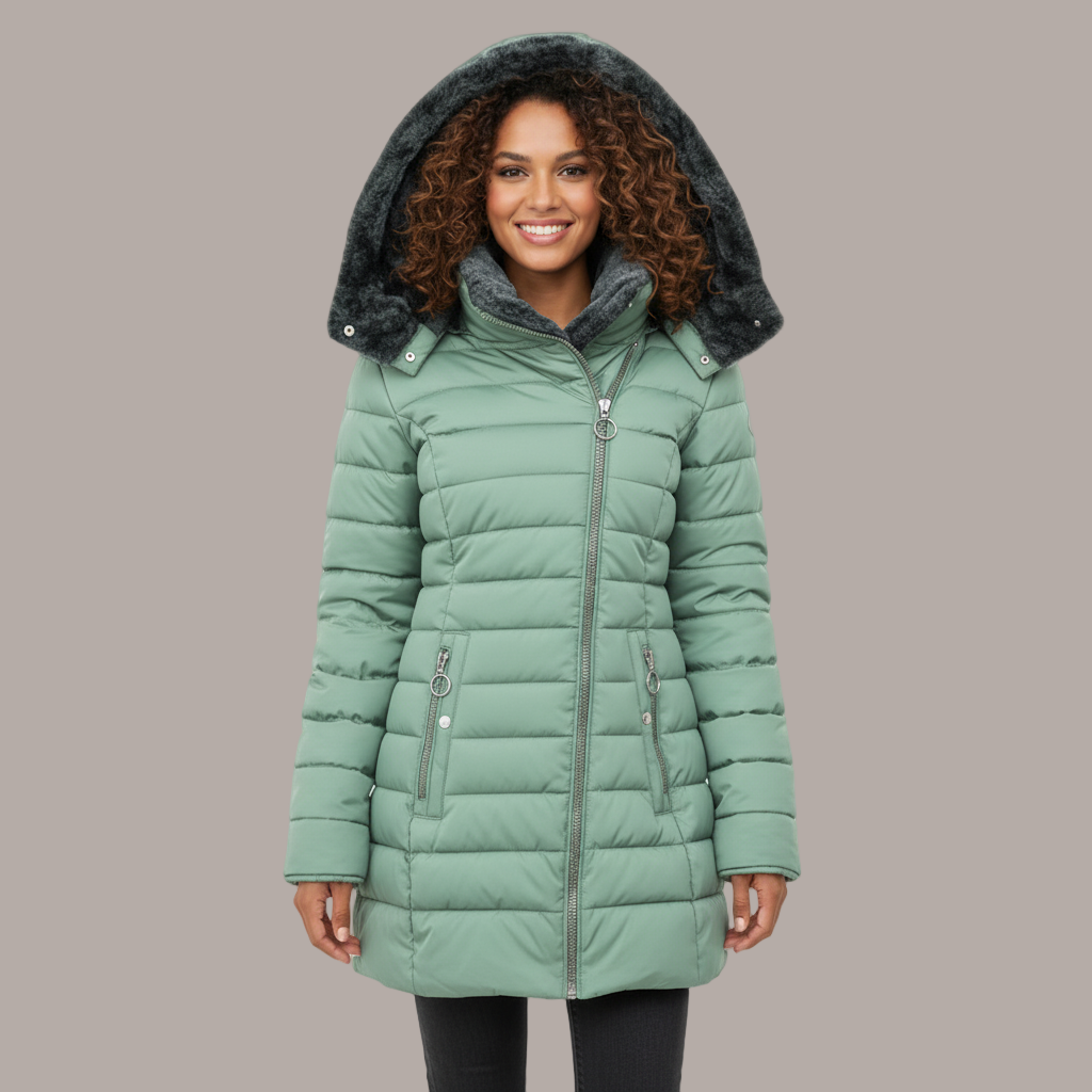 Manteau d'hiver Femme | Doublure en fourrure douce & Optique élégante