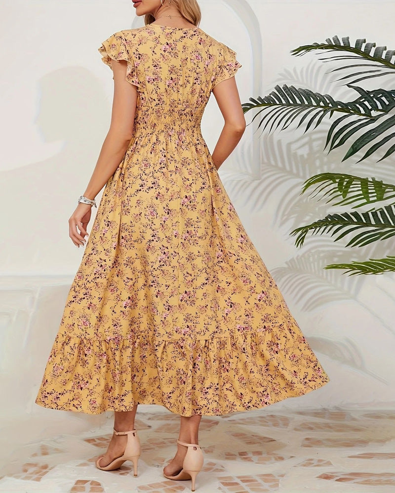 Robe Florale Taille Attache