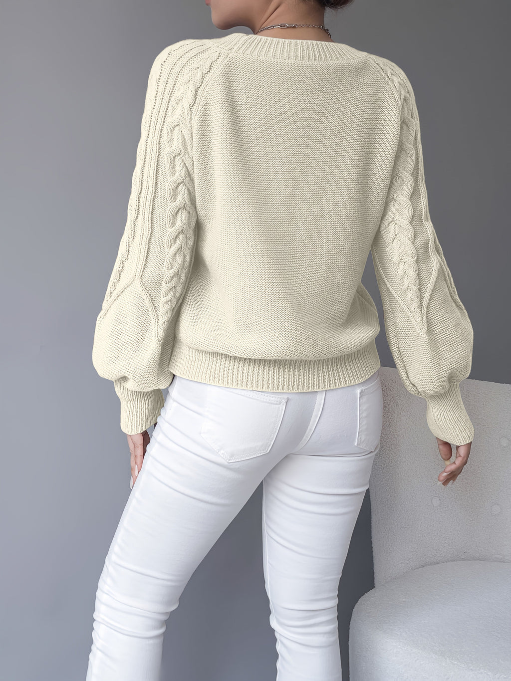 Louise - Pull Oversized Élégant en Câble