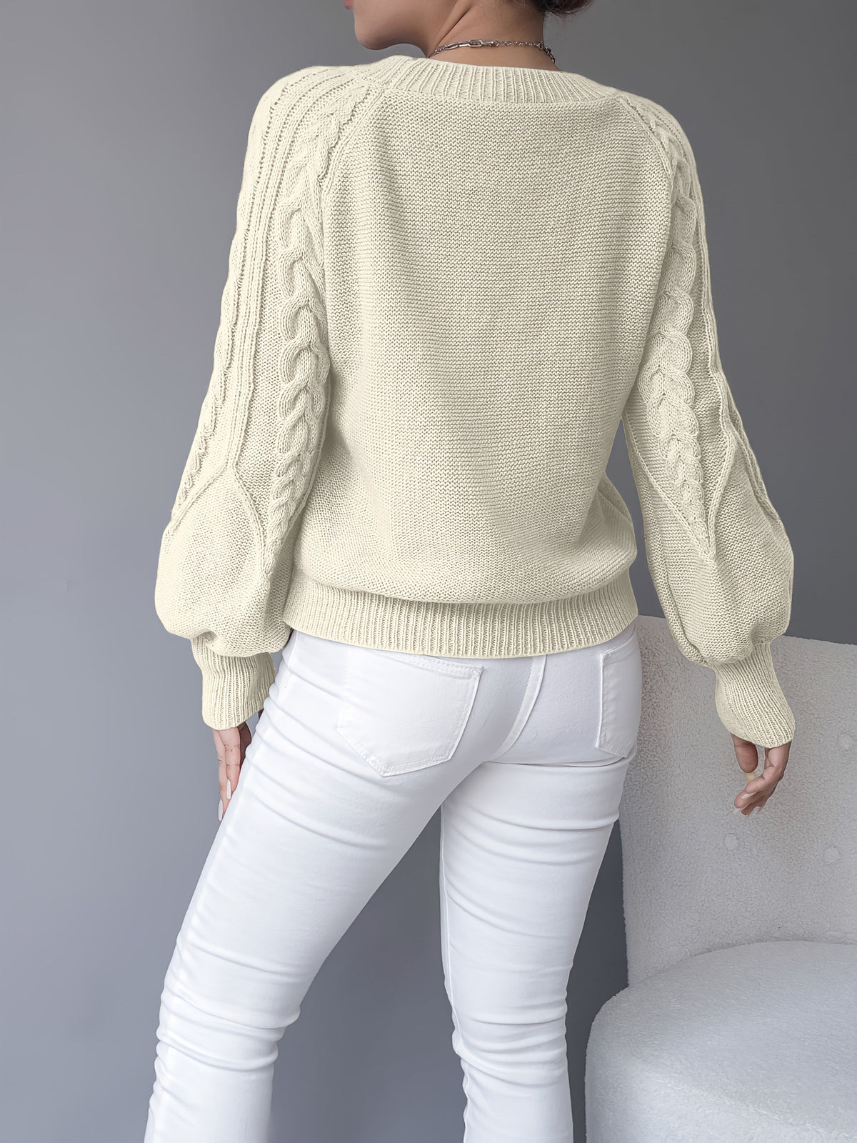 Louise - Pull Oversized Élégant en Câble