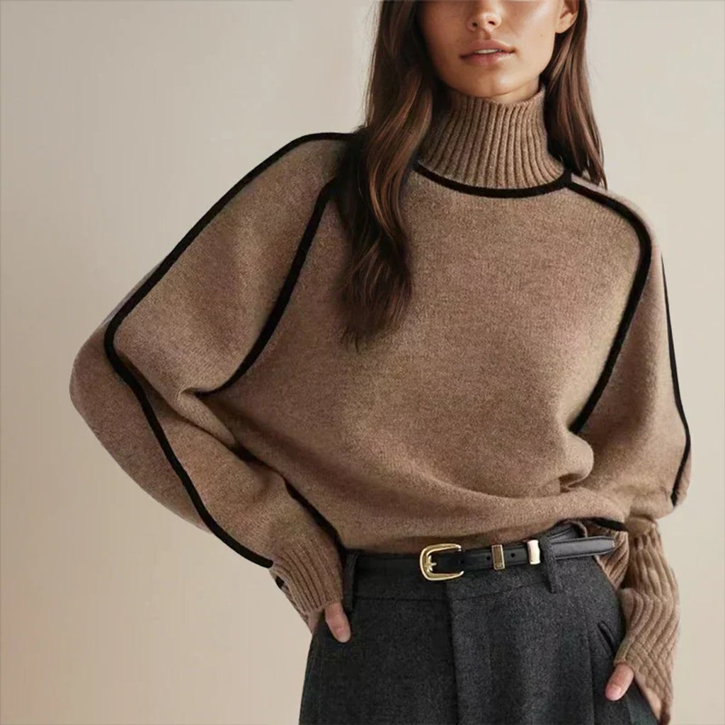 Emily | Pull à Col Roulé Oversize Élégant et Confortable