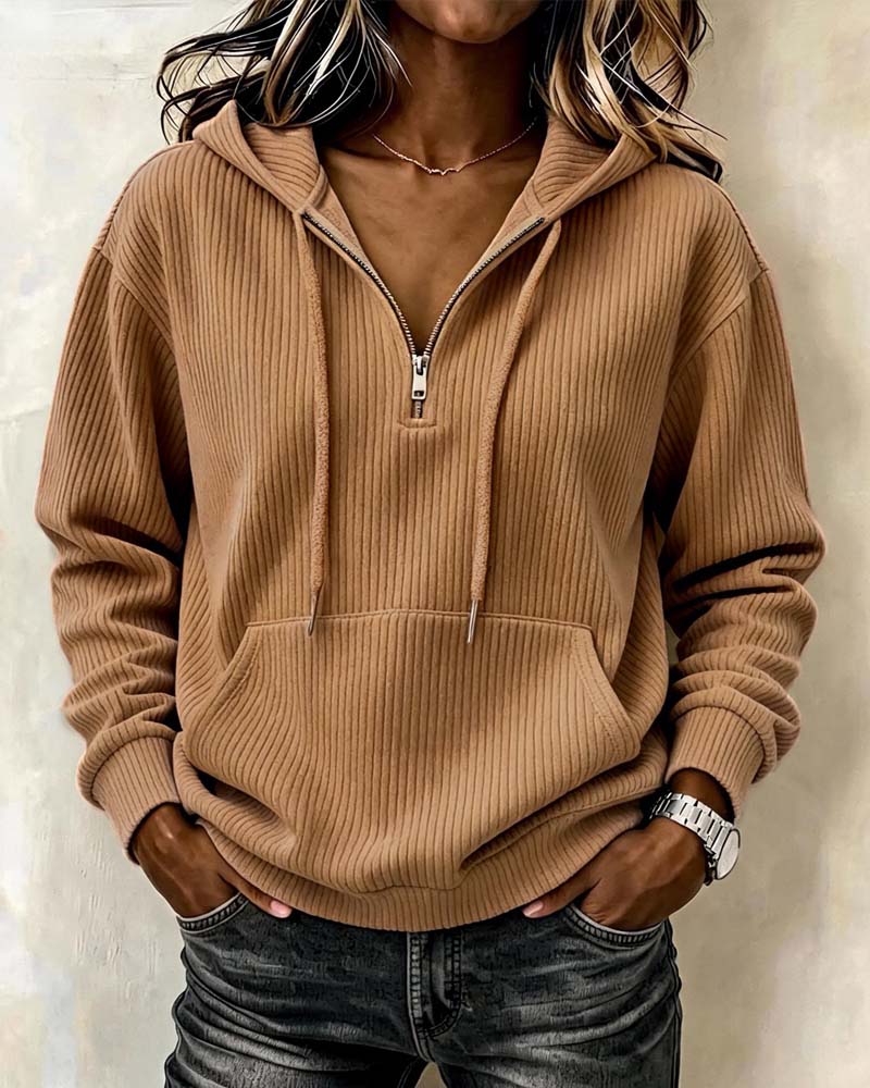 Hoodie à Manches Longues Fashion