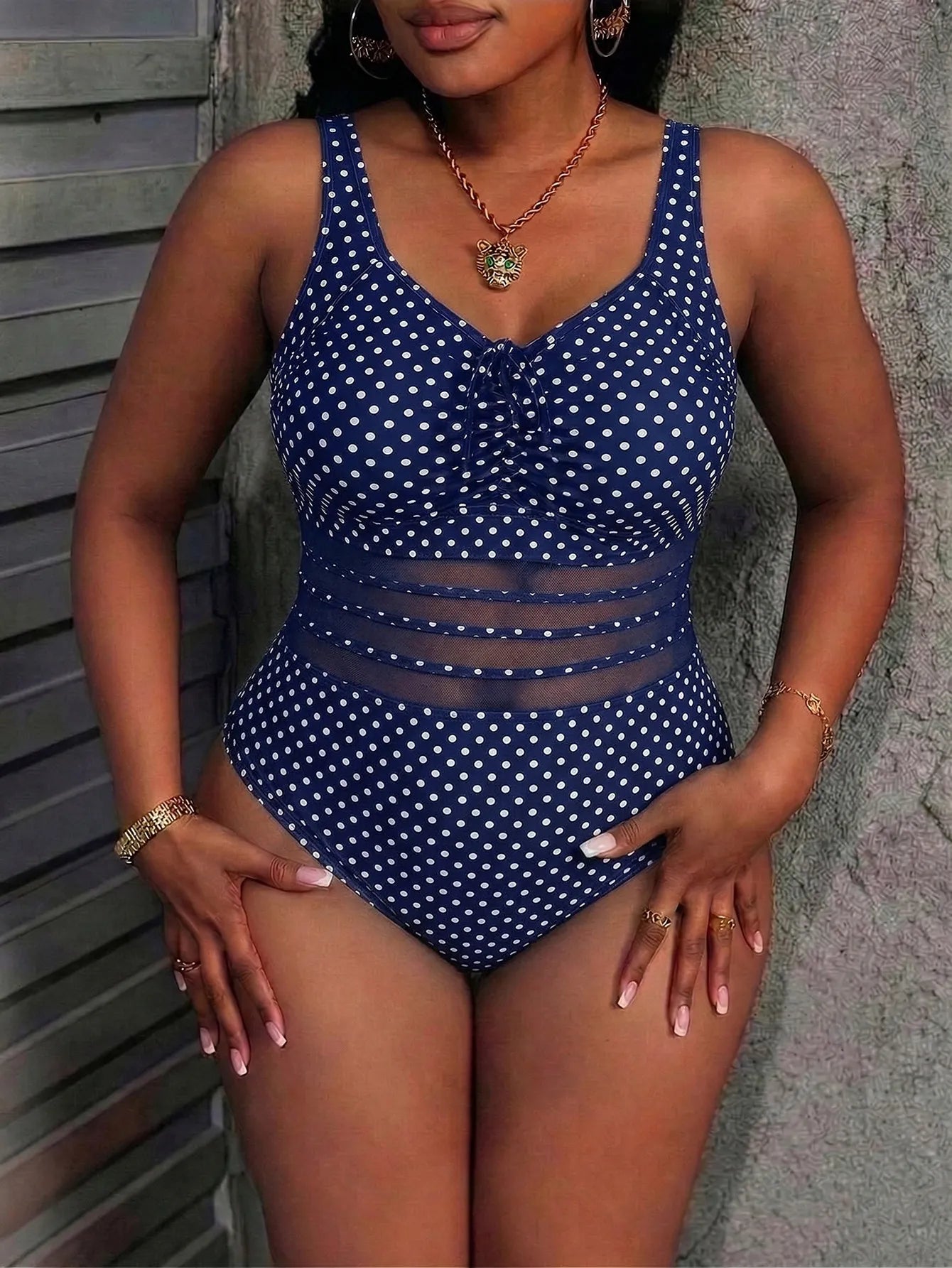 Rosavie | Maillot de bain élégant avec motif à pois classique