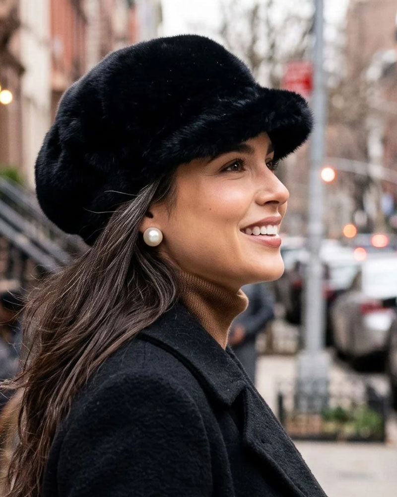 Chapeau Nuage en Fausse Fourrure