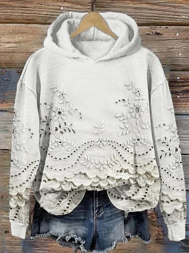 Laura | Sweat à capuche féminin et décontracté avec motif floral