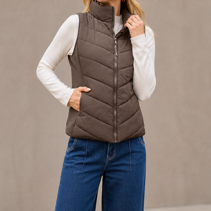 Daisy | Gilet matelassé pour femmes polyvalent et léger avec col montant
