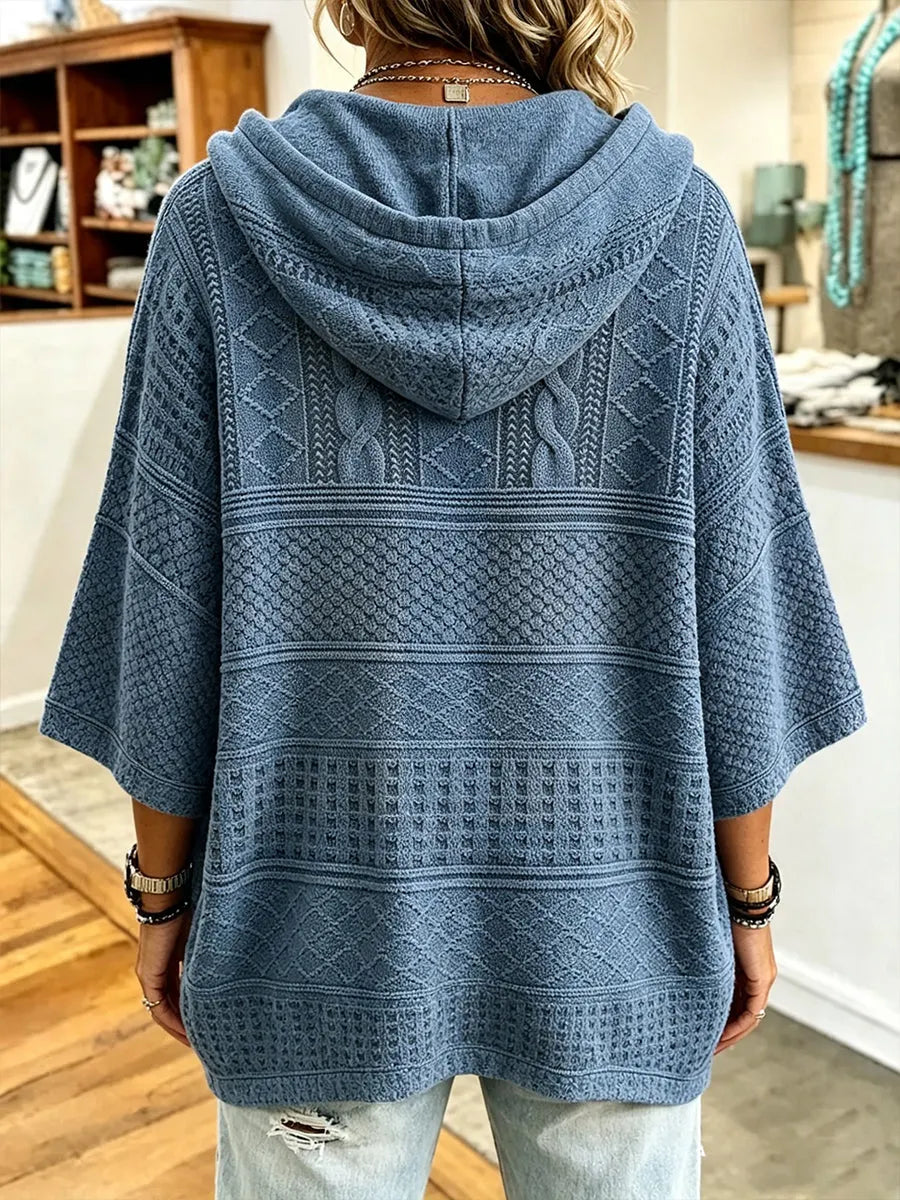 Aiyena | Hoodie en tricot surdimensionné et douillet avec motif structuré