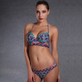 Ensemble de bikini push-up pour femmes avec design géométrique R&B