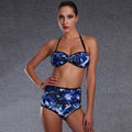 Ensemble de bikini taille haute pour femmes avec des ornements glamour R&B