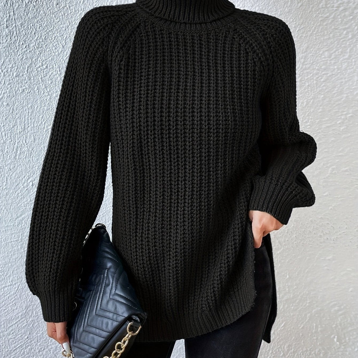 SWEAT-SHIRT À COL HAUT ET COUPE ÉLÉGANTE POUR FEMMES