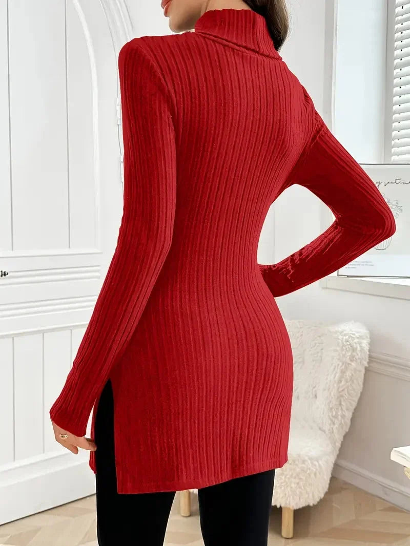 Diana | Pull à col roulé confortable et polyvalent à coupe slim