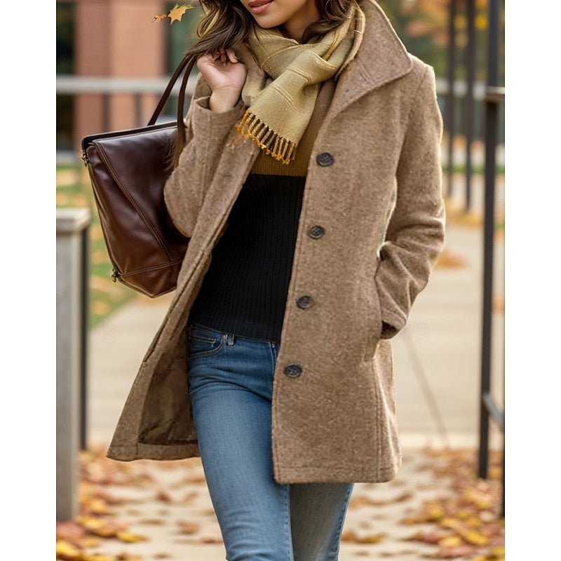 Lena | Trench-coat classique et élégant pour femmes en mélange de laine