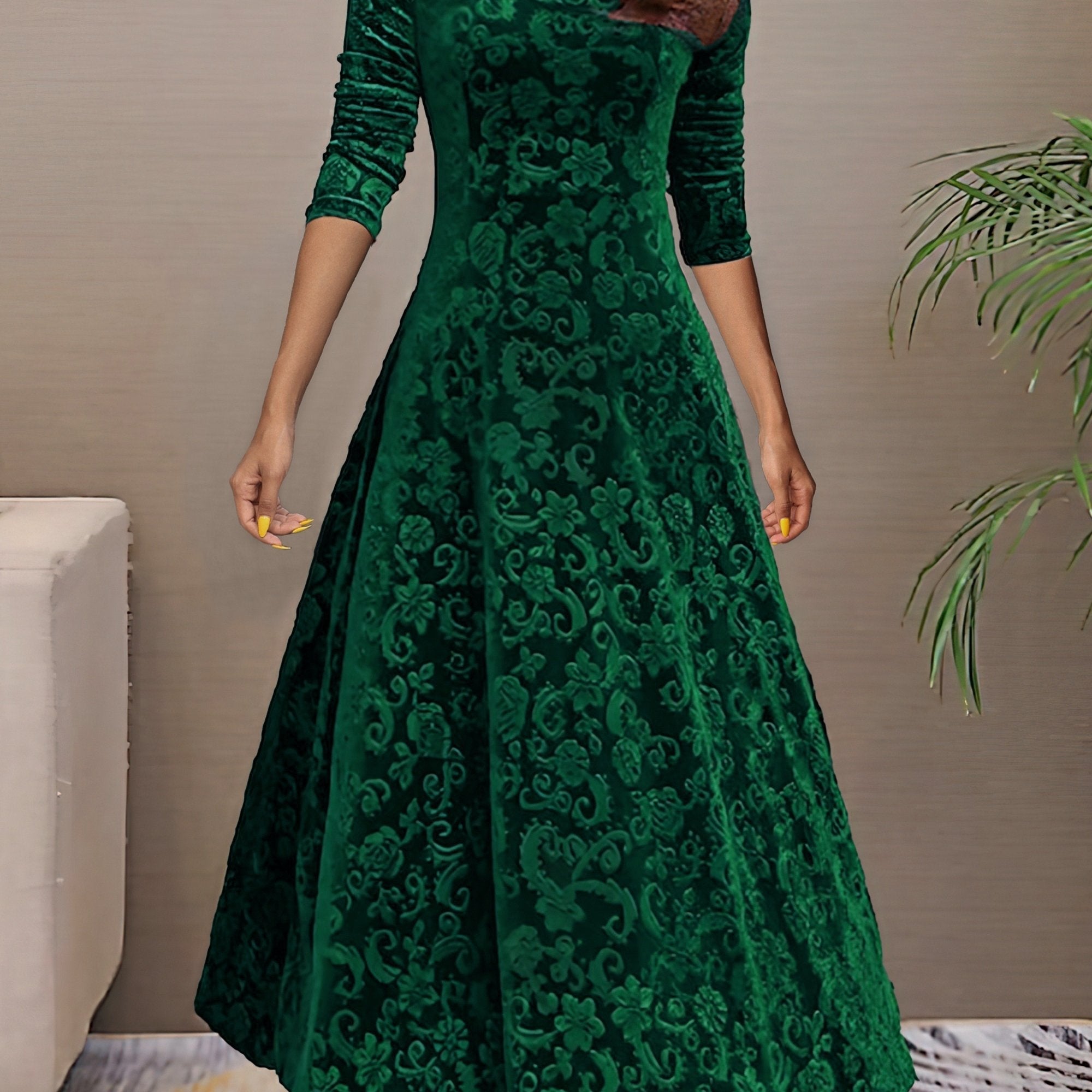 Nancy | Robe de fête en velours luxueux
