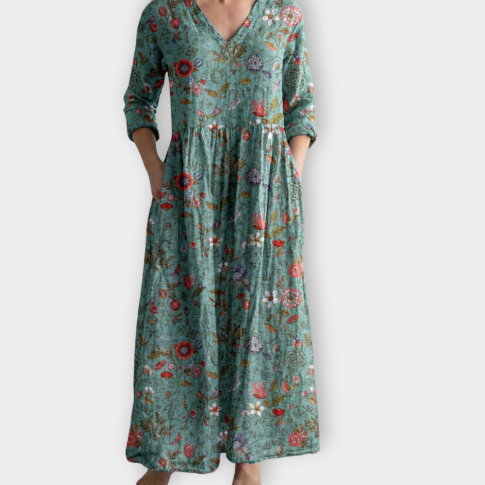 Sigruna | Robe Maxikleid Boho en tissu premium doux