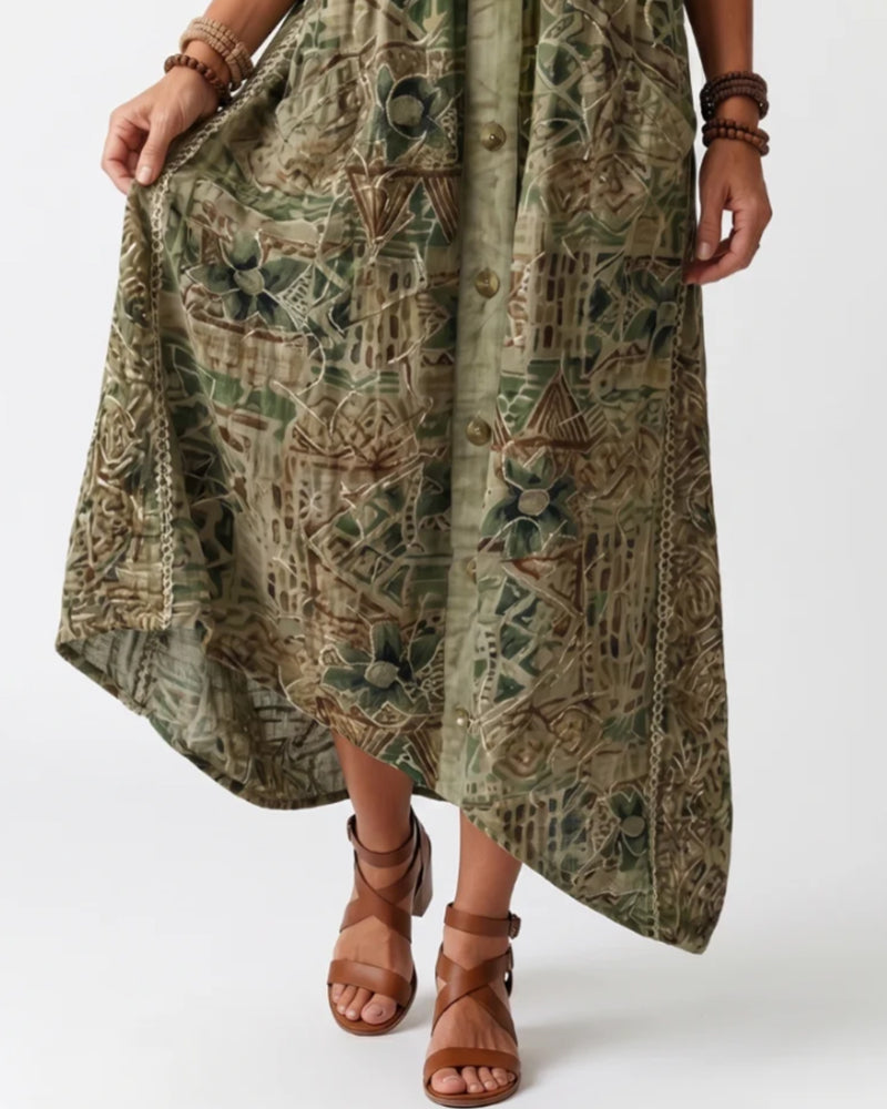 Robe Col U Sans Manches Plissée Ajustée