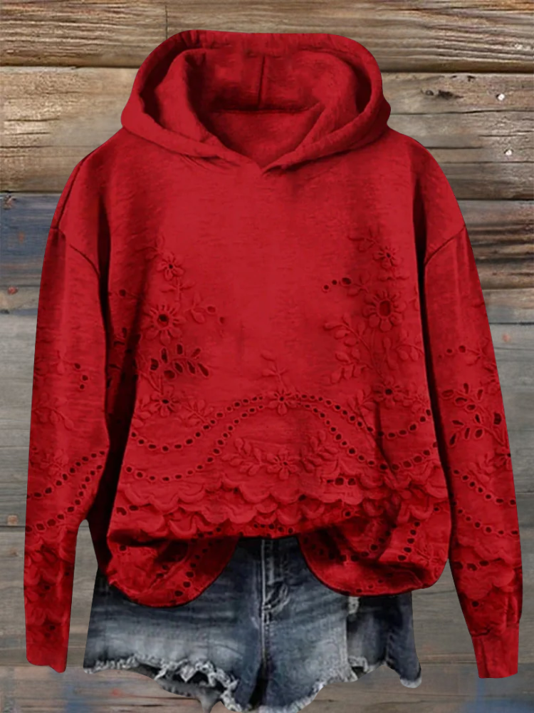 Laura | Sweat à capuche féminin et décontracté avec motif floral