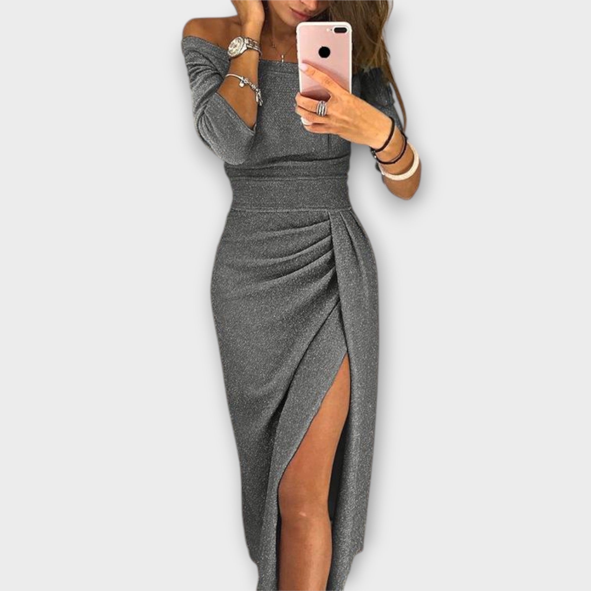 Lena™ - Robe Élégante Off-Shoulder