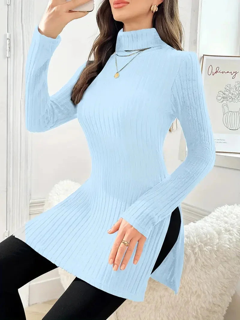 Diana | Pull à col roulé confortable et polyvalent à coupe slim