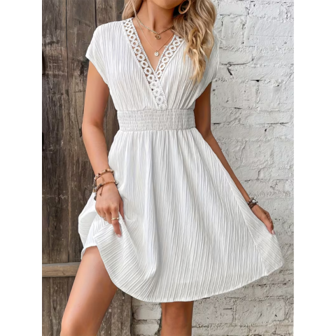 Robe d'été bohème en dentelle pour femme | Mini
