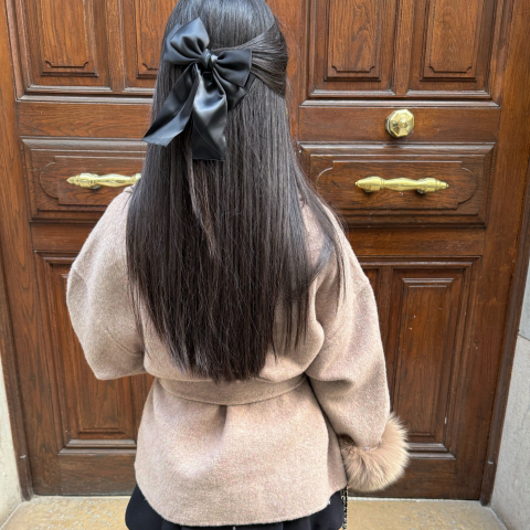 Manteau long contrasté pour femme | Hiver