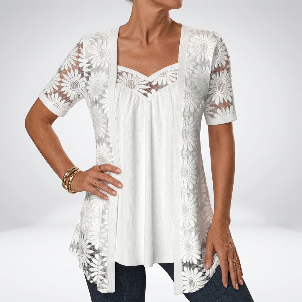 Soravie | Blouse en dentelle confortable pour le quotidien et les loisirs