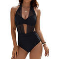 Sabine | Maillot de bain femme à col halter avec contrôle du ventre