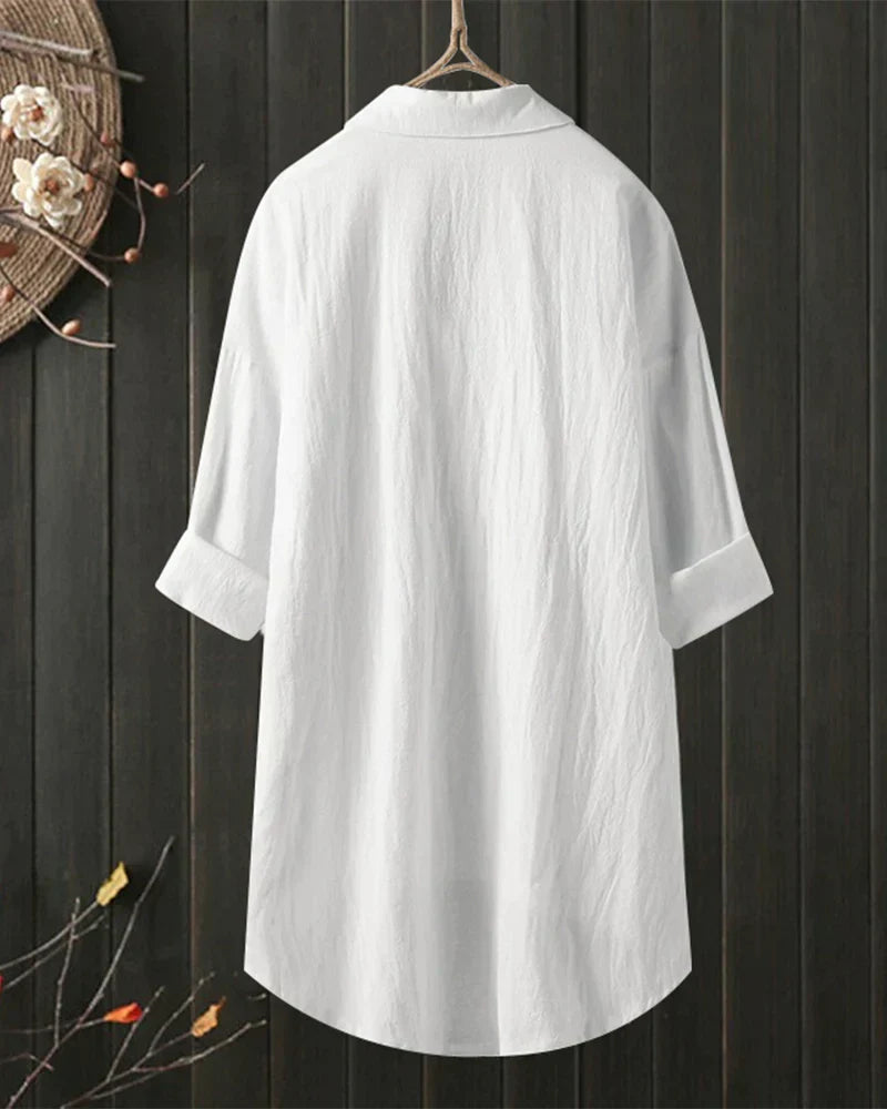 Angelina™ - Blouse unie à manches longues