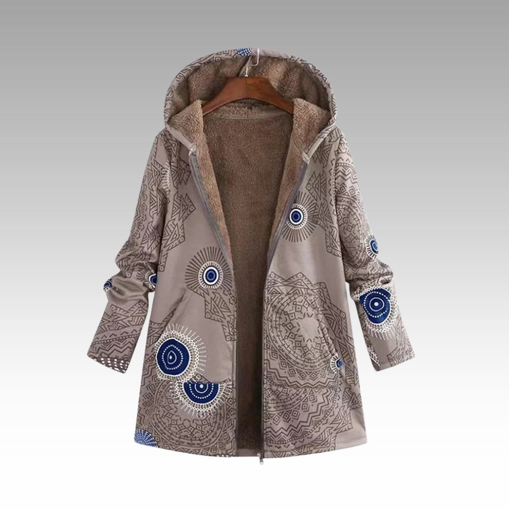 Alison - Manteau d'hiver boho élégant avec capuche
