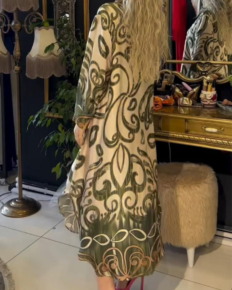 Robe imprimée loose et élégante