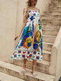 Robe Midi Boho pour Femmes | Imprimé Floral