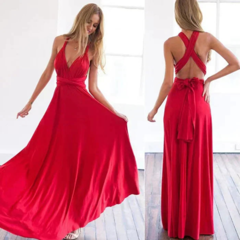 Robe à bretelles réglables pour femme | Maxi