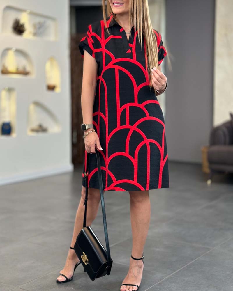 Ailech | Robe à manches courtes élégante pour le quotidien et les vacances