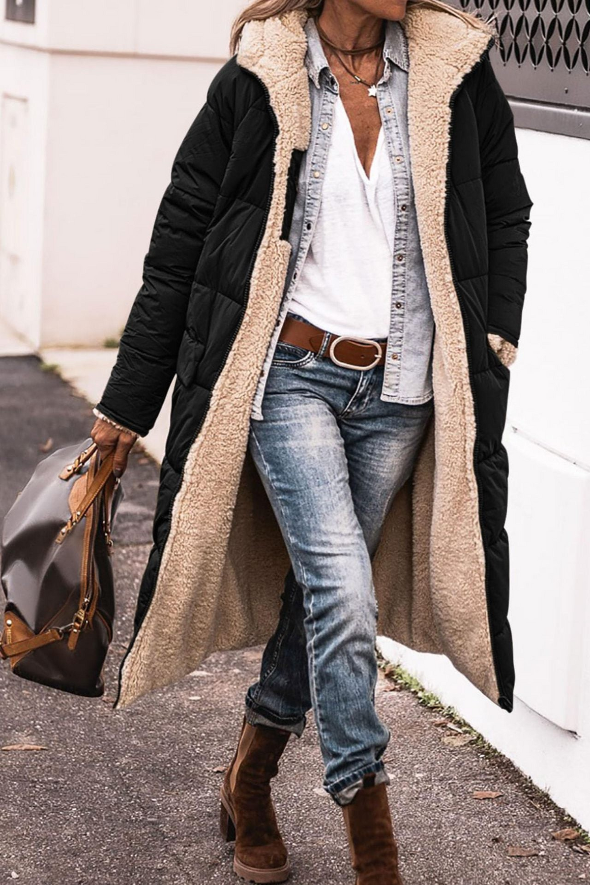 Sasha | Élégant Manteau Réversible