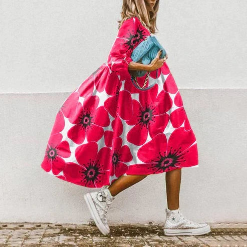 MW | Robe midi imprimée en A