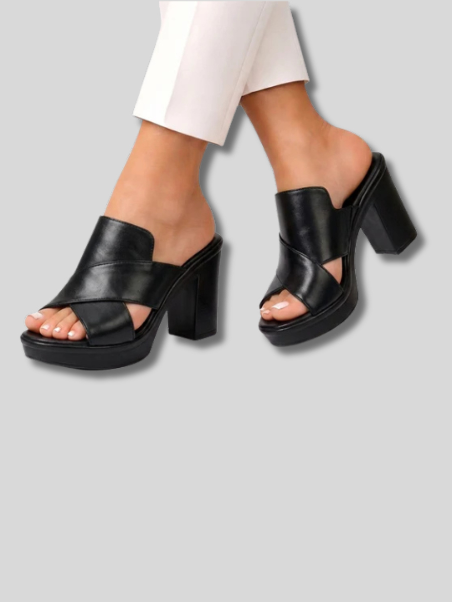 Hezlea | Sandales à talons élégantes avec des lanières croisées