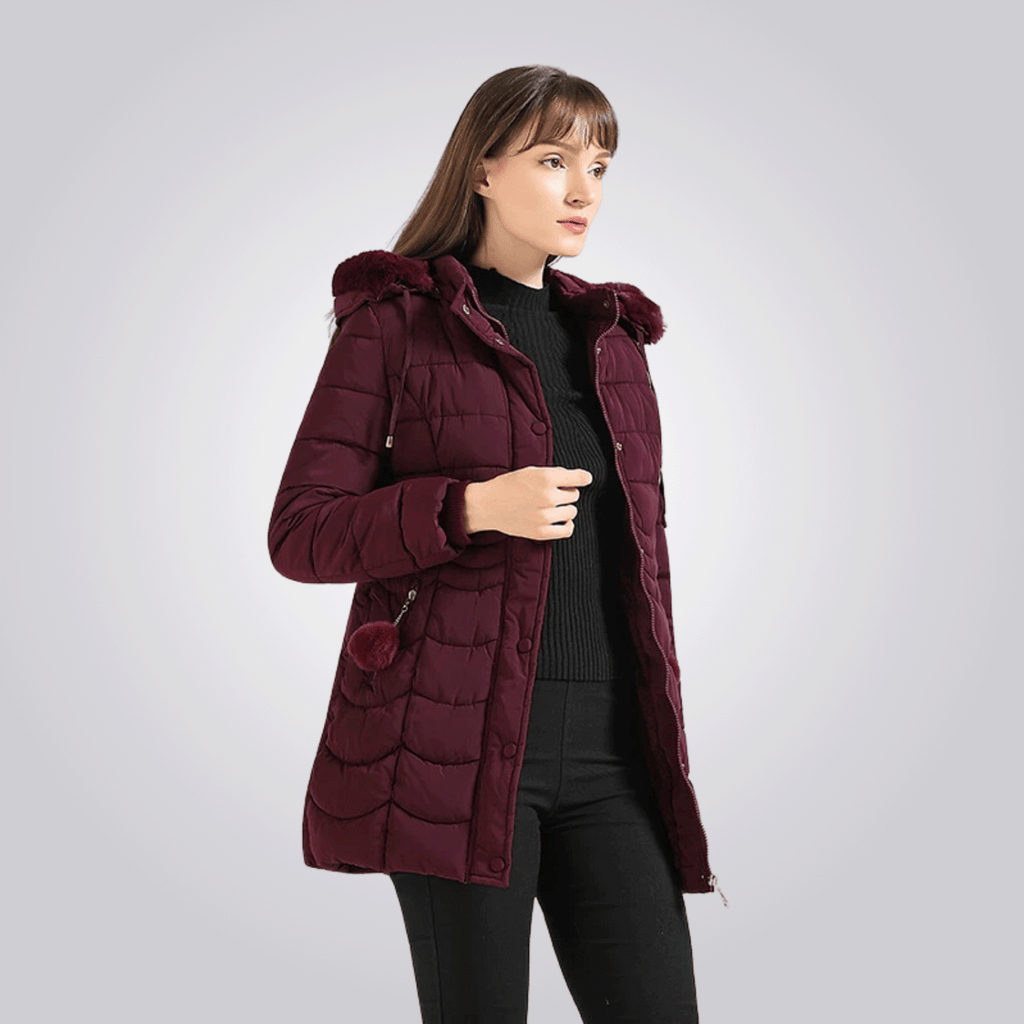 Saskia - Élégant Long Manteau D'hiver Matelassé