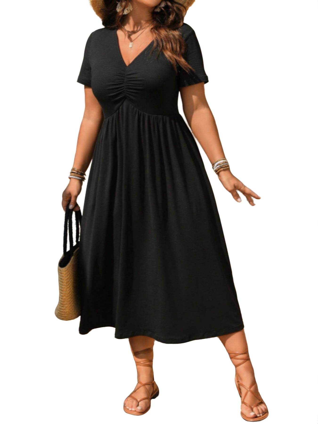 Mirrela | Robe midi légère avec taille empire féminine