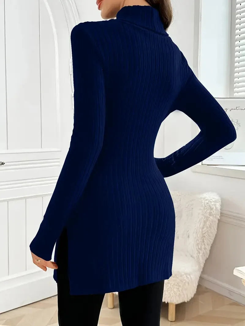 Diana | Pull à col roulé confortable et polyvalent à coupe slim