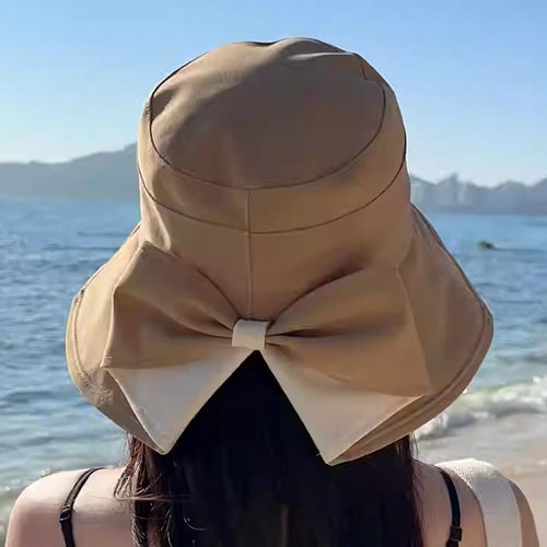 Ecedda | Chapeau de soleil pour femmes avec large bord et nœud