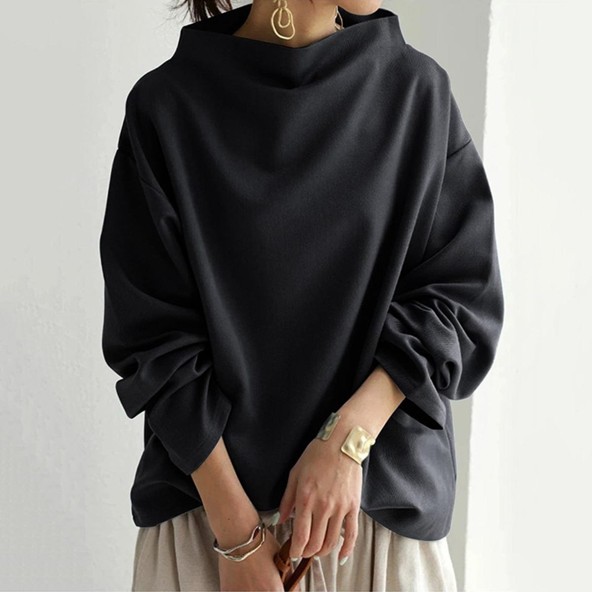 Elisa | Pull en maille doux et élégant pour femmes avec col montant