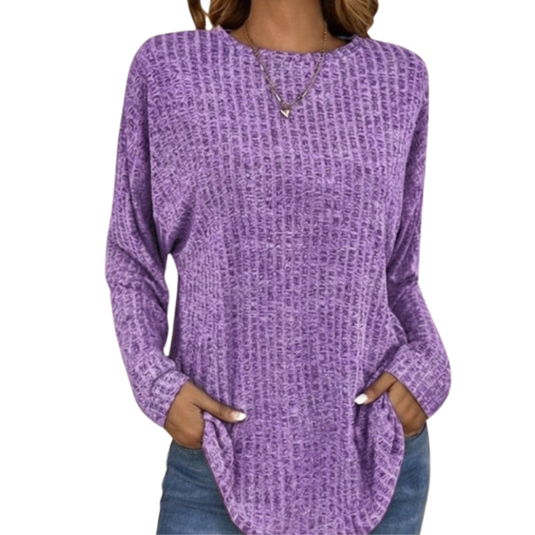 Camilla | Pull en Tricot Oversize Élégant et Confortable avec Texture Waffle