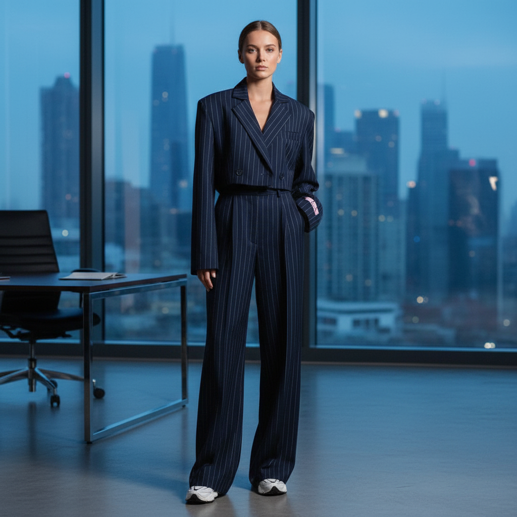 Emma | Ensemble de Blazer Rayé Élégant pour Femmes