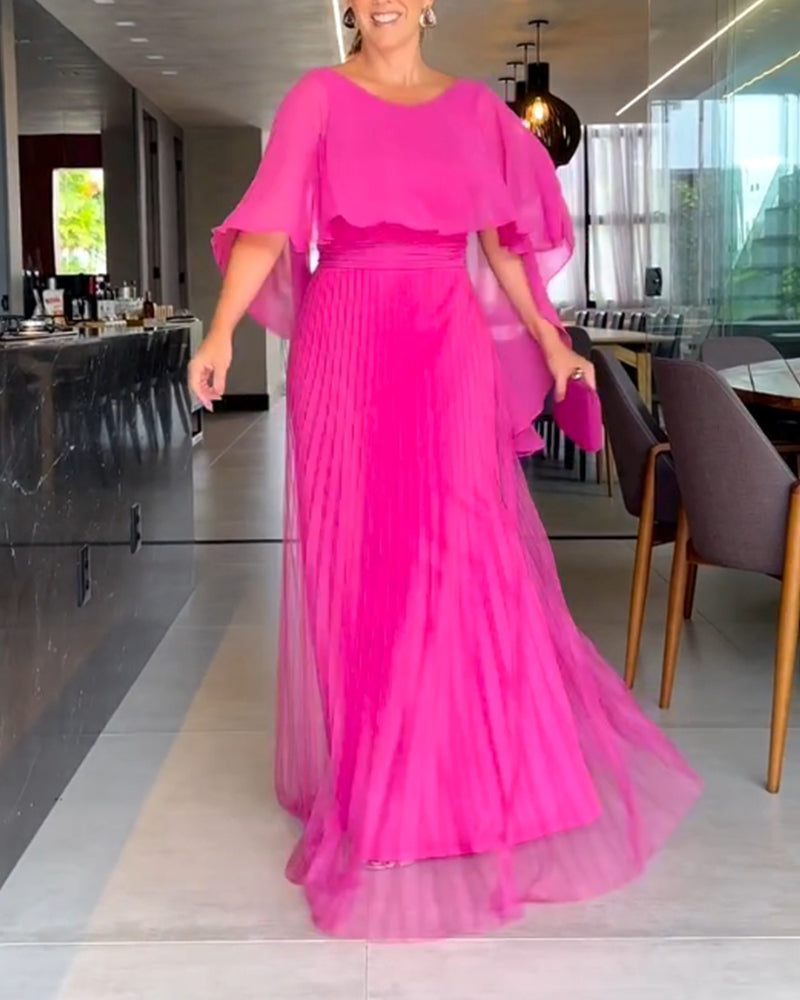 Robe Maxi A Ligne Col Rond