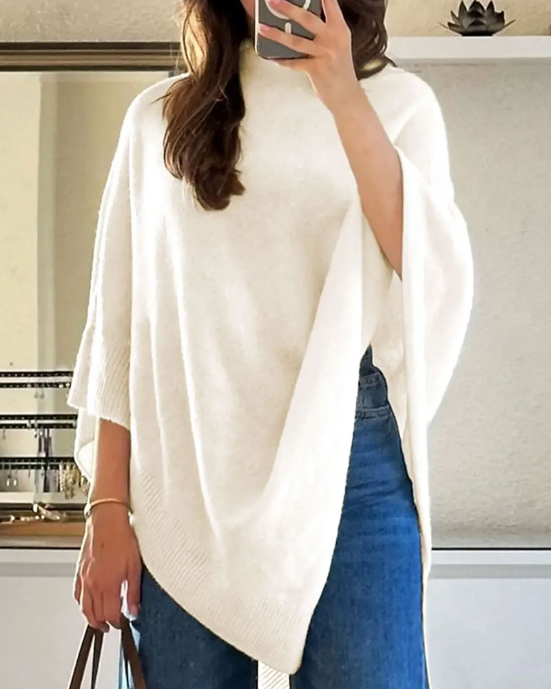 Pull Asymétrique Col Montant