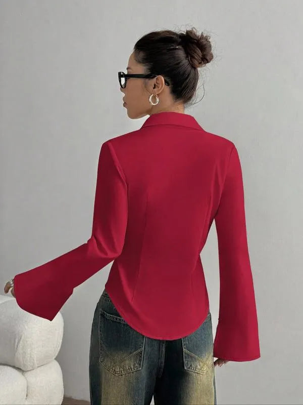 Livessa | Blouse élégante à boutons avec forme cintrée